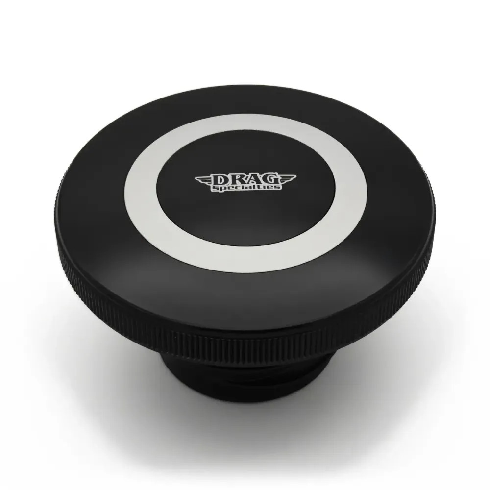 Premium Fuel Cap with Vent — Black, Silver