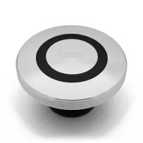Premium Fuel Cap (with Vent) — Aluminum, Black/Silver