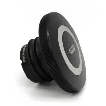 Premium Fuel Cap with Vent — Black, Silver