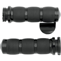 3-Ring Velvet Air Grips — 25.4 mm (1") handlebar, 11.7 cm (4-5/8") length, Black