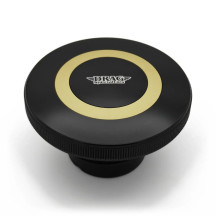 Premium Fuel Cap with Vent — Black, Gold