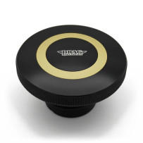 Premium Fuel Cap with Vent — Black, Gold