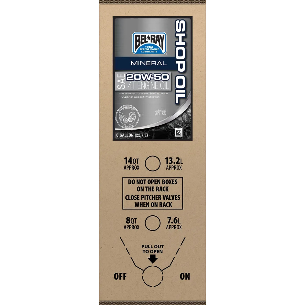 Bel-Ray Engine Oil 20W-50 — 22,7 liter (6 US gal.)