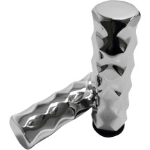 Billet Hex Grips — 25.4 mm (1"), Chrome