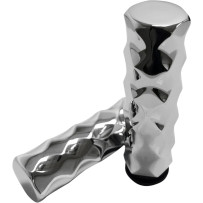 Billet Hex Grips — 25.4 mm (1"), Chrome