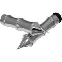 Custom Grips — 25.4 mm (1") handlebar diameter, Chrome