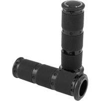 Contour XLS Renthal Wrapped Grips — 25.4 mm (1") handlebar, Black anodized