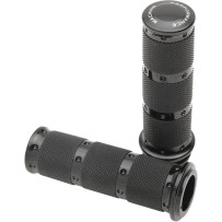 Contour XLS Renthal Wrapped Grips — 25.4 mm (1") handlebar diameter, Black anodized