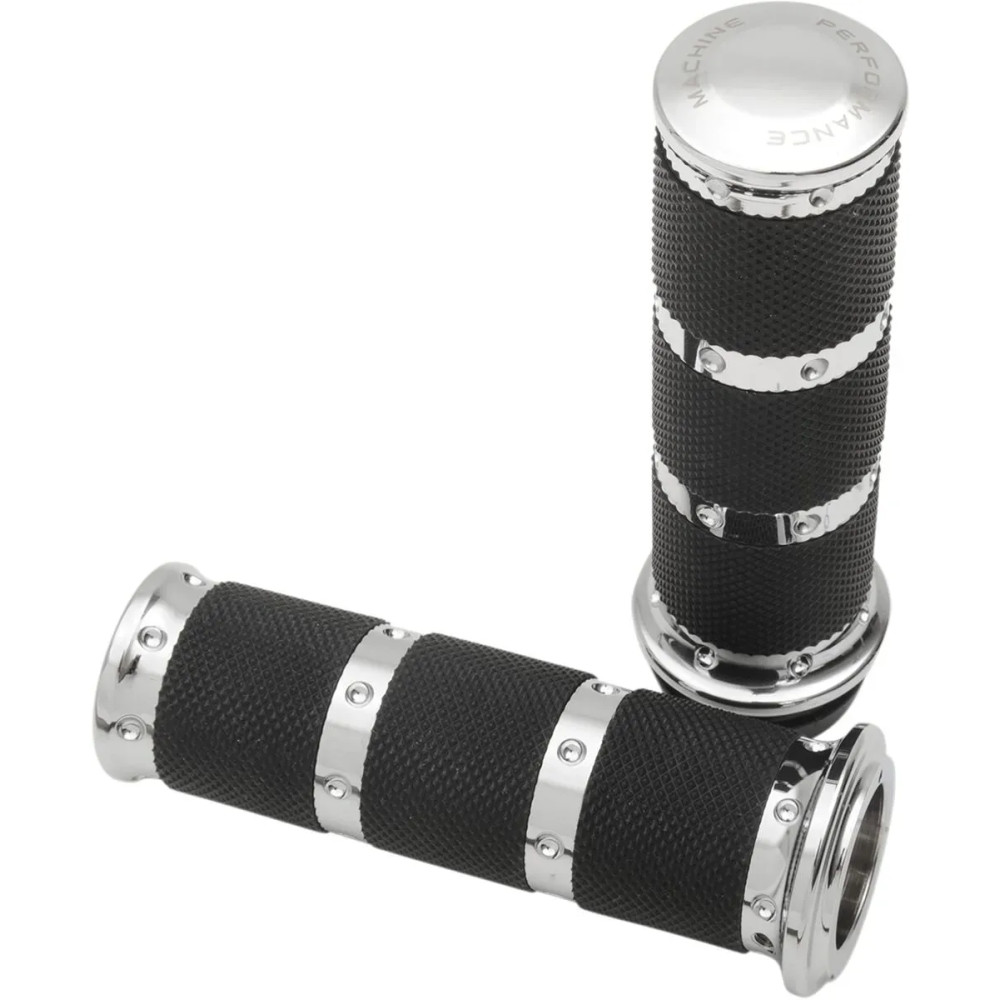 Contour XLS Renthal Wrapped Grips — 25.4 mm (1"), Chrome, Black