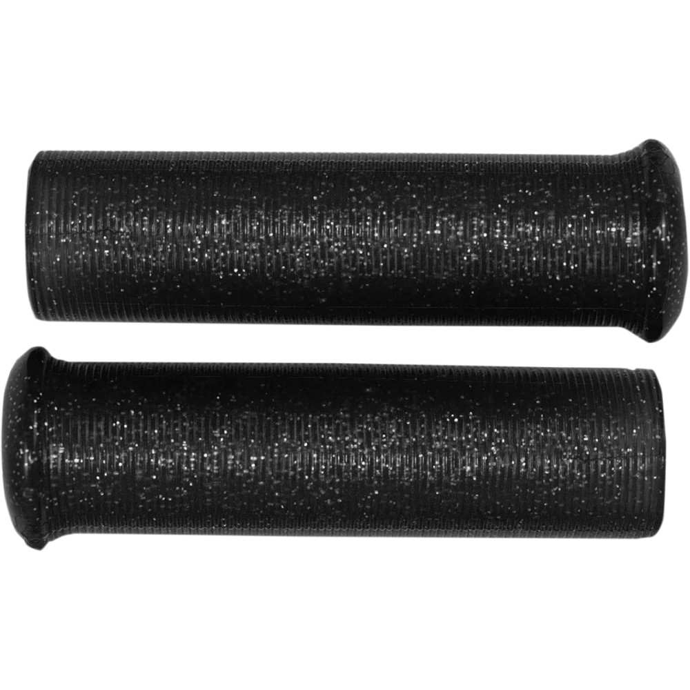 Puños Star Fire Flake — ajuste manillar 25,4 mm (1"), longitud 120 mm, negro con purpurina