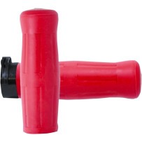 Old School Rubber Grips — 1" handlebar diameter, 5" length, Red