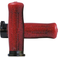 Old School Rubber Grips — 1" handlebars, 5" length, Red