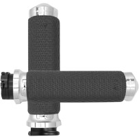 Vibration Dampening Memory Foam Grips — Chrome, 25.4 mm (1")