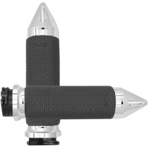 Vibration Dampening Memory Foam Grips — 25.4 mm (1") handlebar diameter, Chrome finish