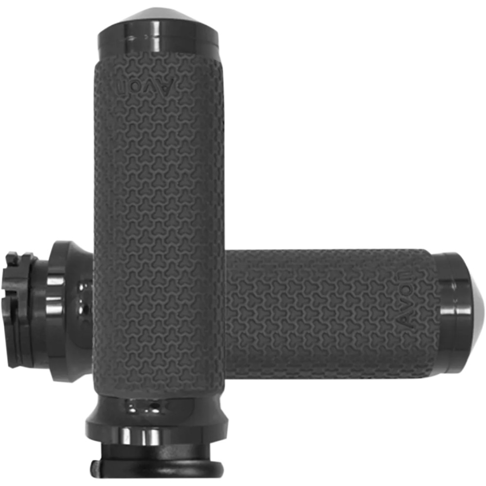 Vibration Dampening Memory Foam Grips — 4.6" inside length, 25.4 mm (1") handlebar diameter, Black