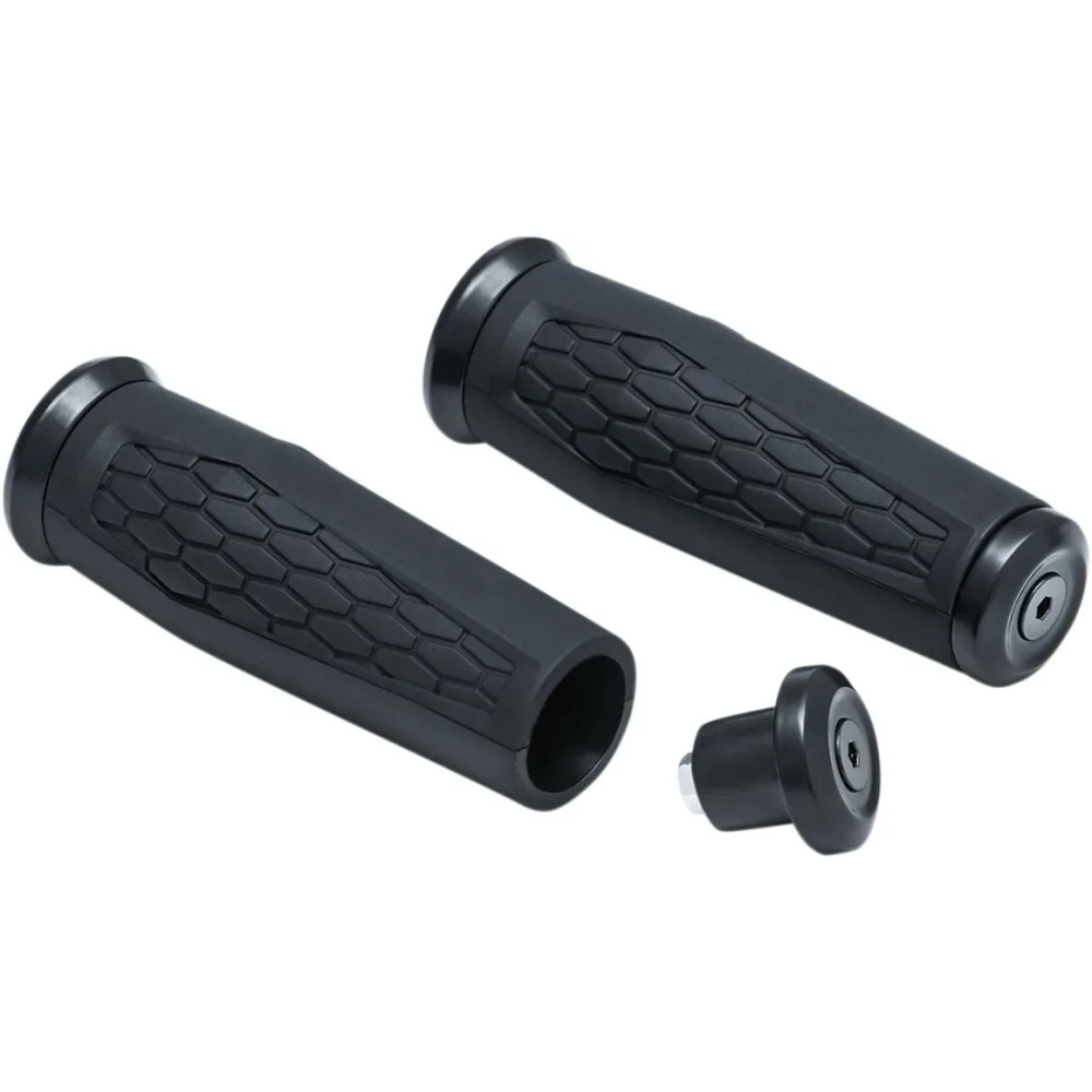 Hex Grips — 25.4 mm (1") handlebar diameter, Black