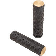 Air Trax Grips — 25.4 mm (1") handlebar, Black & Brass