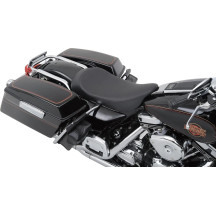 EZ-ON Mount Low-Profile Solo Seat — Black, driver 44.5 cm (17-1/2") × 30.5 cm (12"), overall 60.5 cm (23-3/4")