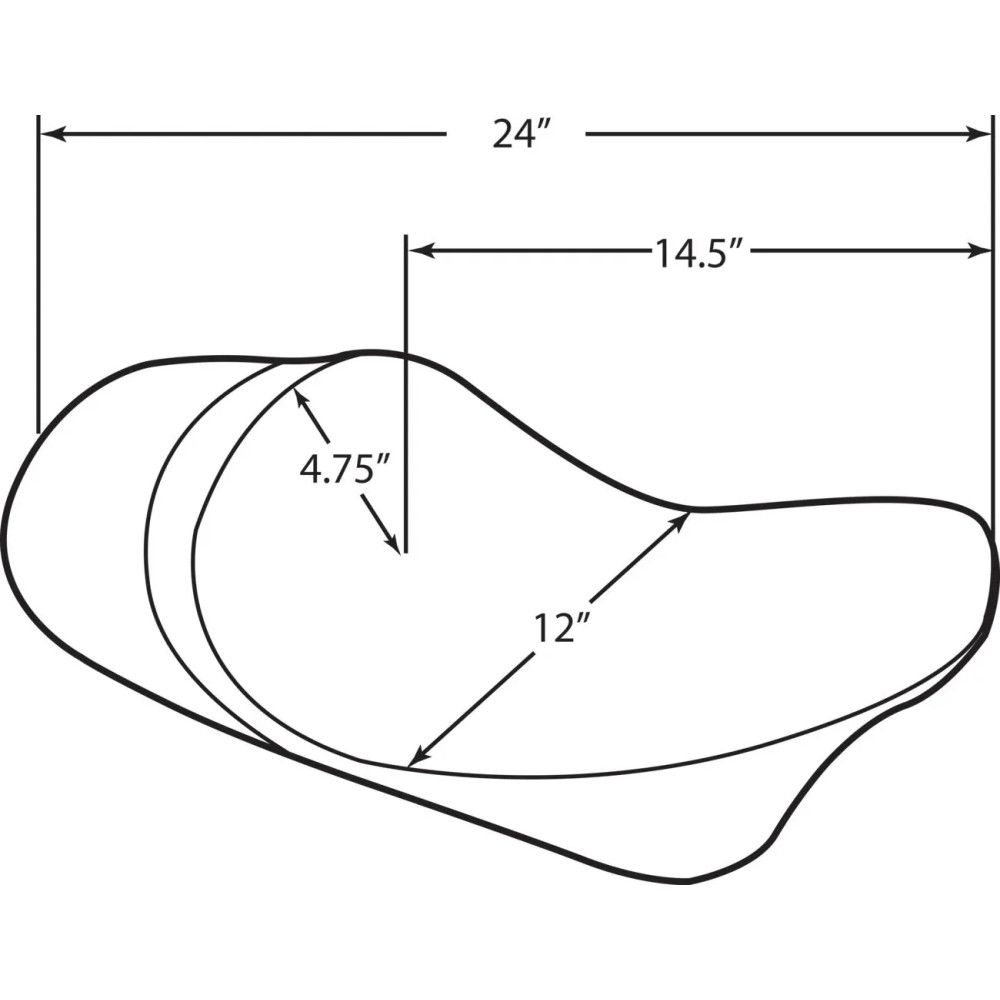 Asiento Solo EZ-ON Mount Forward Low — 61 cm (24"), negro