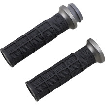 Hart-Luck Signature V-Twin Lock-On™ Grips — 25.4 mm (1") handlebar fit, Black, Graphite