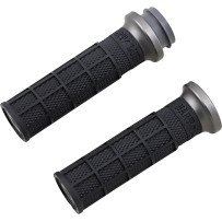 Hart-Luck Signature V-Twin Lock-On™ Grips — 25.4 mm (1") handlebar fit, Black, Graphite
