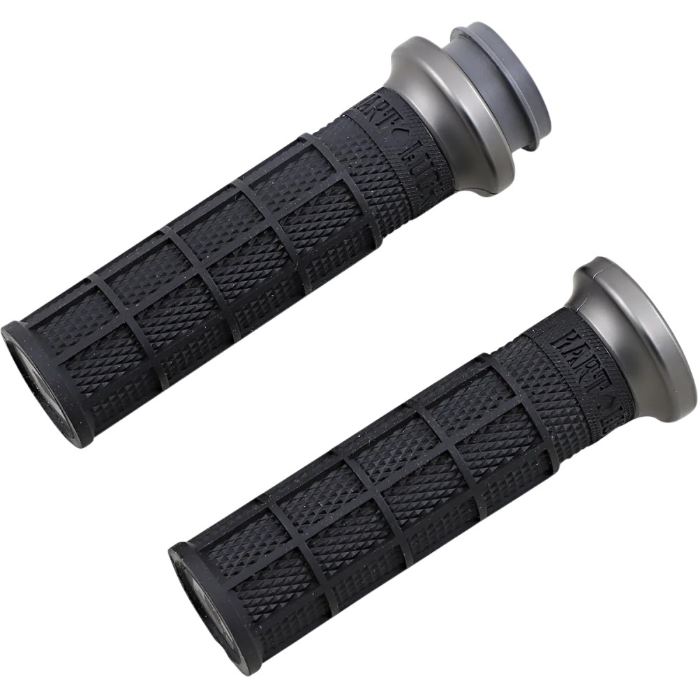 Hart-Luck Signature V-Twin Lock-On™ Grips — 25.4 mm (1") handlebar fit, Black, Graphite