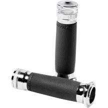 Vision Series Contour LED Turn Signal Grips — 1" handlebar, Chrome