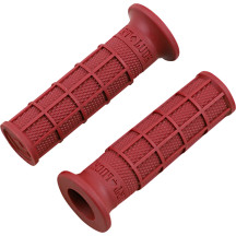 Hart-Luck Signature Full-Waffle Slip-On Grips — 25.4 mm (1"), Red