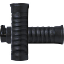 Old School Rubber Grips — 1" handlebar diameter, 5" length, Black