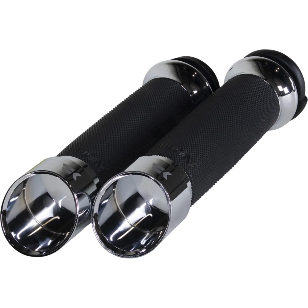 Puños Edge — para barras de 1", cromo