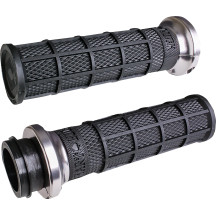 Hart-Luck Signature V-Twin Lock-On™ Puños — 25.4 mm (1") montaje Lock-On, anodizado negro