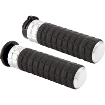 SpeedLiner Grips — 25.4 mm (1 in) handlebar diameter, Black/Chrome