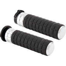 SpeedLiner Grips — 25.4 mm (1") handlebar, Black/Chrome