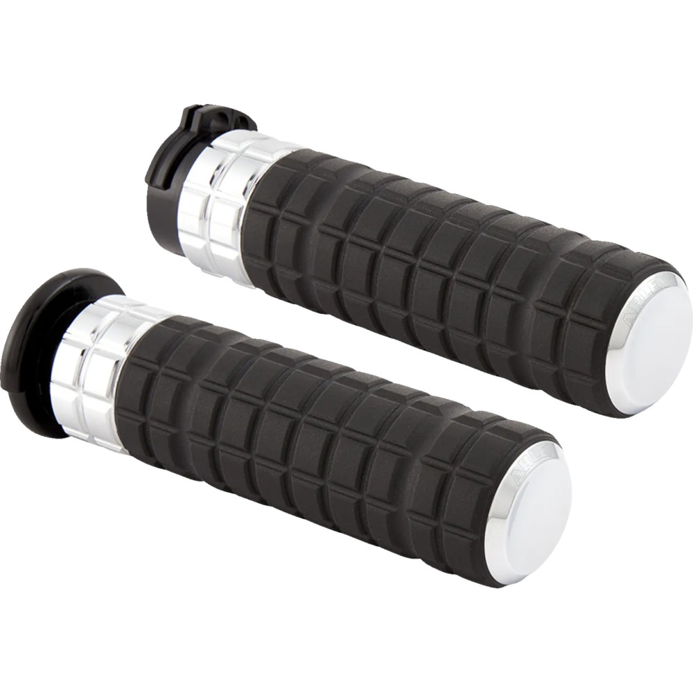 SpeedLiner Grips — 25.4 mm (1") handlebar, Black/Chrome