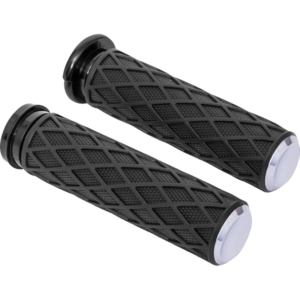Diamond Grips — 25.4 mm (1"), Black, Chrome