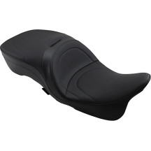 Backrest Compatible 2-Up Leather Touring Seat — 80 cm (31-1/2") , Black