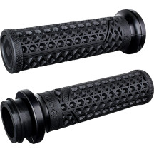 Vans Harley-Davidson Grips — 25.4 mm handlebar, 130 mm length, black