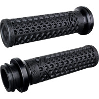Vans Harley-Davidson Grips — 25.4 mm handlebar, 130 mm length, black