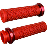 Vans Harley-Davidson Grips — 25.4 mm (1") handlebar diameter, 13 cm (5-1/8") length, Red