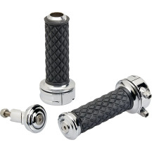 Alumicore Grips — 25.4 mm (1") handlebar diameter, 127 mm (5") length, Chrome