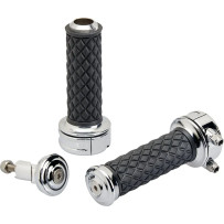 Alumicore Grips — 25.4 mm (1") handlebar diameter, 127 mm (5") length, Chrome