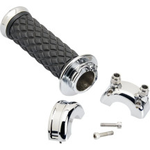 Alumicore Grips — 25.4 mm (1") handlebar diameter, 127 mm (5") length, Chrome