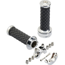 Alumicore Grips — 25.4 mm (1") handlebar diameter, 127 mm (5") length, Chrome