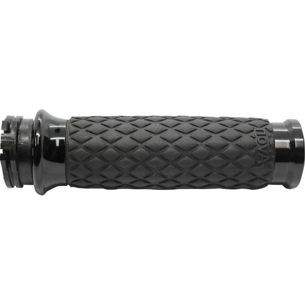 Diamond Contour Grips — 1" handlebar diameter, 4-5/8" length, black anodized