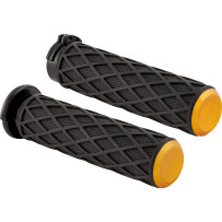 Diamond Grips — 25.4 mm (1") handlebar, Black/Gold