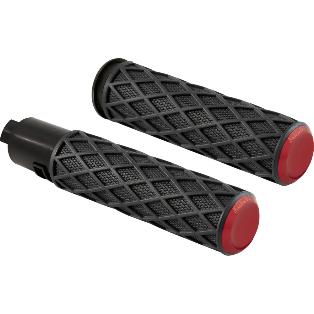 Diamond Grips — 25.4 mm (1") handlebar diameter, Black, Red