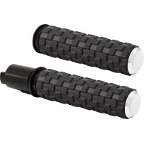 Air Trax Grips — 25.4 mm (1"), Black, Chrome