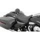 Backrest Compatible Solo Seat — 21-1/2" overall length, 12" width, lowers rider 1/2", Black