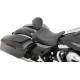Backrest Compatible Solo Seat — 21-1/2" overall length, 12" width, lowers rider 1/2", Black