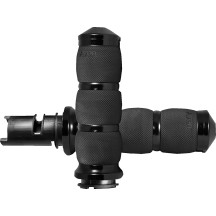 3-Ring Air Cushioned Grips — Handlebar diameter 25.4 mm (1"), Length 127 mm (5"), Black